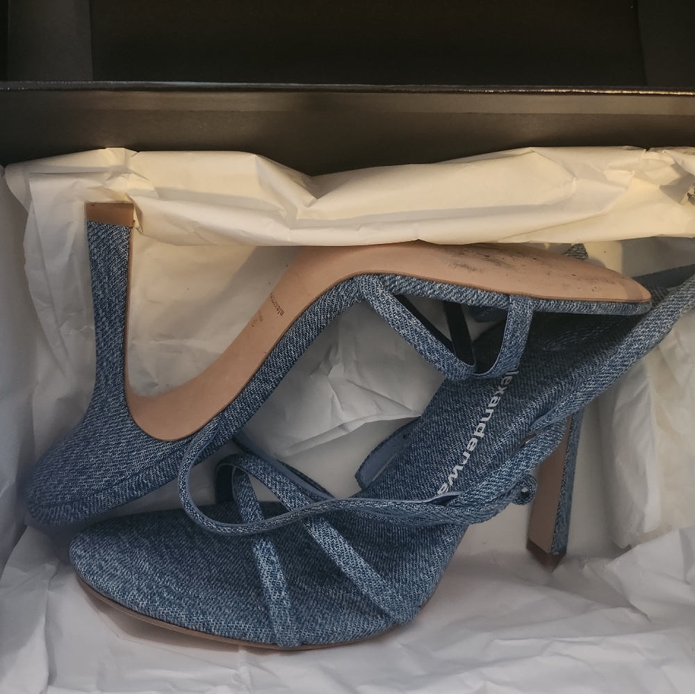 ALEXANDER WANG DENIM HEELS - Picture 3 of 4